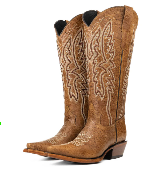 Alexa Midi Wide Calf Snip Toe Cowgirl Boot
