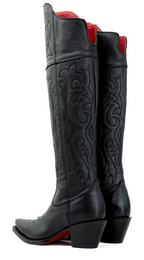 Amour Knee High Red Bottom Snip Toe Cowgirl Boot