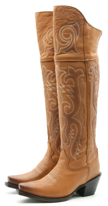 Amour Knee High Snip Toe Cowgirl Boot