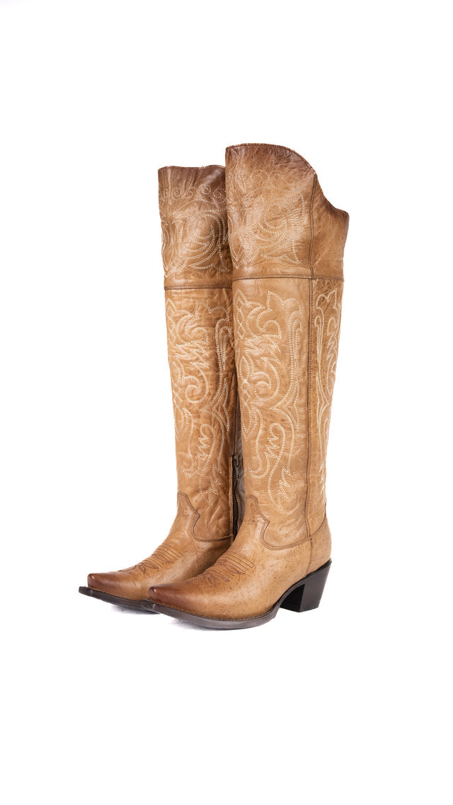 Amour Knee High Snip Toe Cowgirl Boot