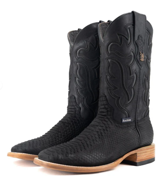 Bruce Matte Python Square Toe Cowboy Boot