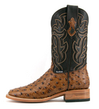 Bruce Ostrich Square Toe Cowboy Boot