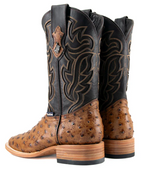 Bruce Ostrich Square Toe Cowboy Boot