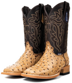 Bruce Ostrich Square Toe Cowboy Boot