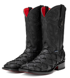 Bruce Shelby Pirarucu Red Bottom Square Toe Cowboy Boot