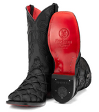 Bruce Shelby Pirarucu Red Bottom Square Toe Cowboy Boot