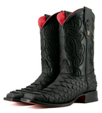 Bruce Shelby Python Red Bottom Square Toe Cowboy Boot