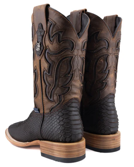 Bruce Matte Python Square Toe Cowboy Boot