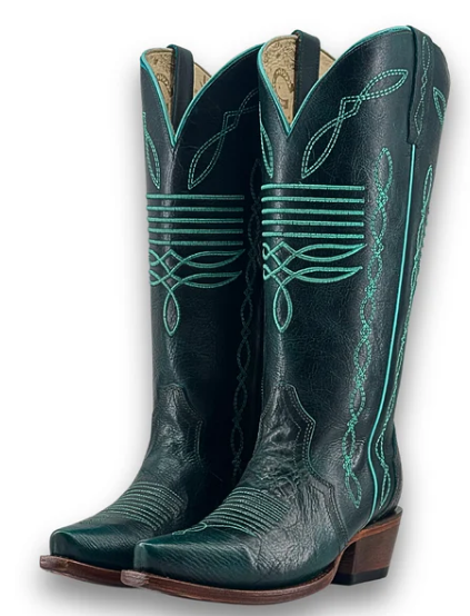 Dalia Midi Wide Calf Snip Toe Cowgirl Boot