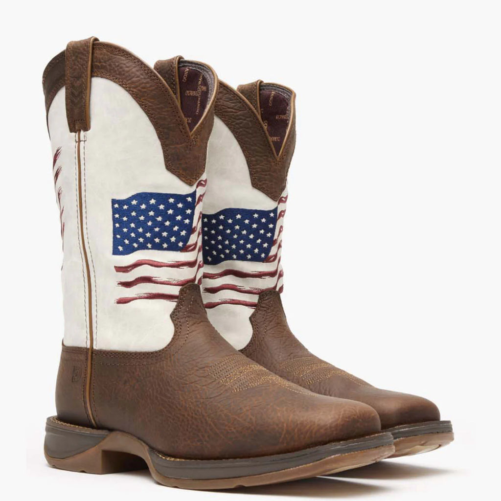 Durango® Rebel Distressed Flag Embroidery Western Boot Style No. DDB0312