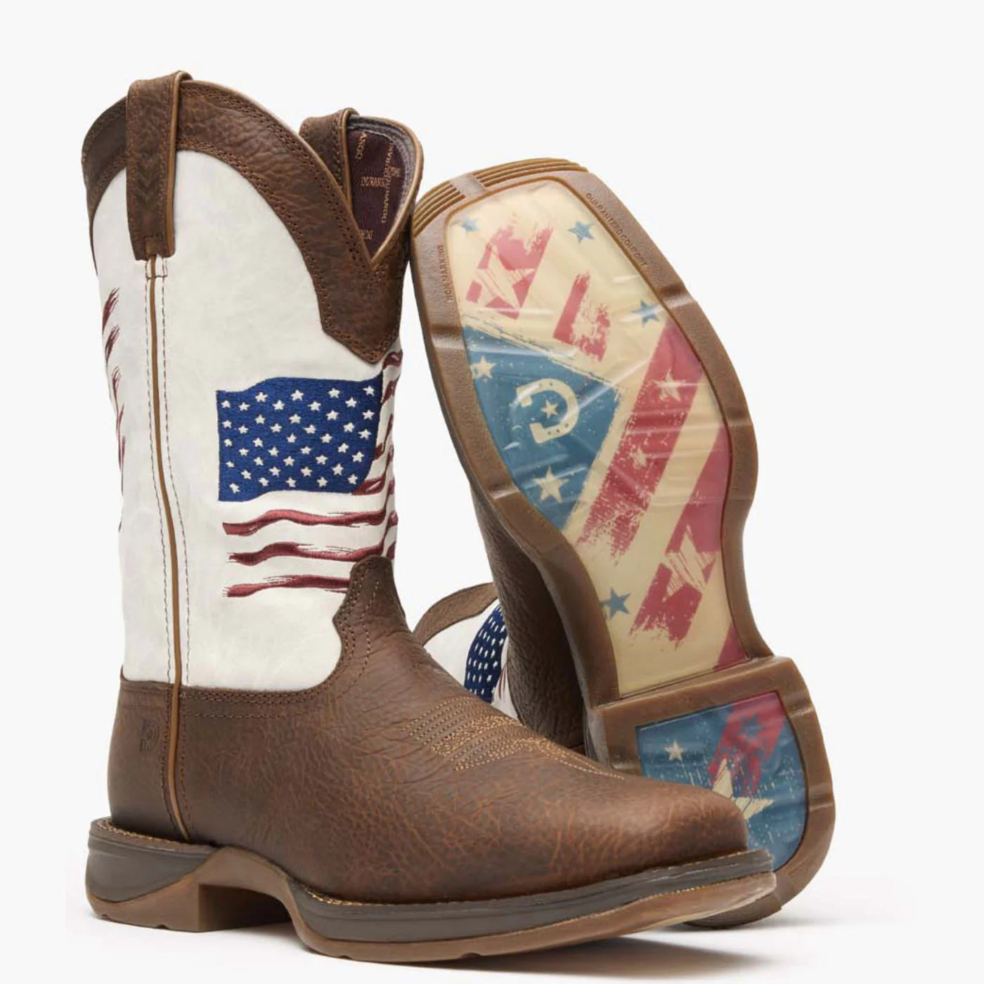 Durango® Rebel Distressed Flag Embroidery Western Boot Style No. DDB0312