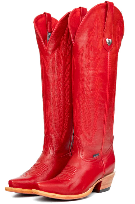Eleanor Tall Red Bottom Snip Toe Cowgirl Boot