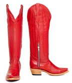 Eleanor Tall Red Bottom Snip Toe Cowgirl Boot