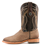 France Woven Square Toe Cowboy Boot