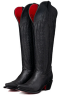 Gia Tall Red Bottom Wide Calf Snip Toe Cowgirl Boot