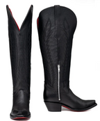 Gia Tall Red Bottom Wide Calf Snip Toe Cowgirl Boot
