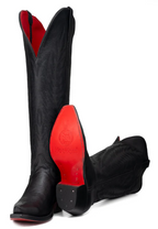 Gia Tall Red Bottom Wide Calf Snip Toe Cowgirl Boot