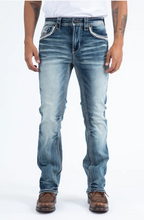 Holt Corded Chevron Bootcut Jean - Back pocket detail