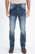 Holt Flat Chevron Bootcut Jean - Back pocket detail
