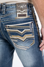 Holt Flat Chevron Bootcut Jean - Back view