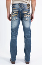 Holt Flat Chevron Bootcut Jean - Front view