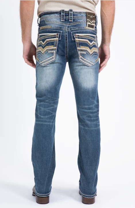 Holt Flat Chevron Bootcut Jean - Front view