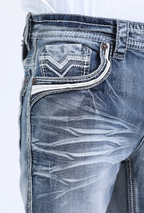 Holt Ridge Chevron Bootcut Jean - Front pocket detail