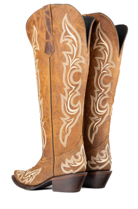 Jenny Tall Wide Calf Snip Toe Cowgirl Boot