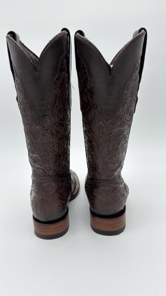 Mila Tooled Square Toe Cowgirl Boot