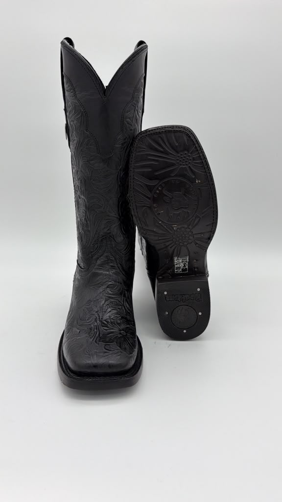 Mila Tooled Square Toe Cowgirl Boot