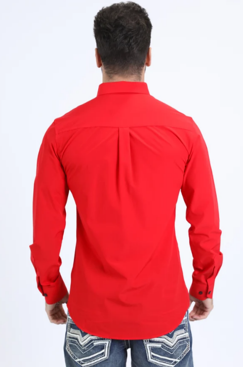 Platini Modern Fit Stretch Long Sleeve Dress Shirt