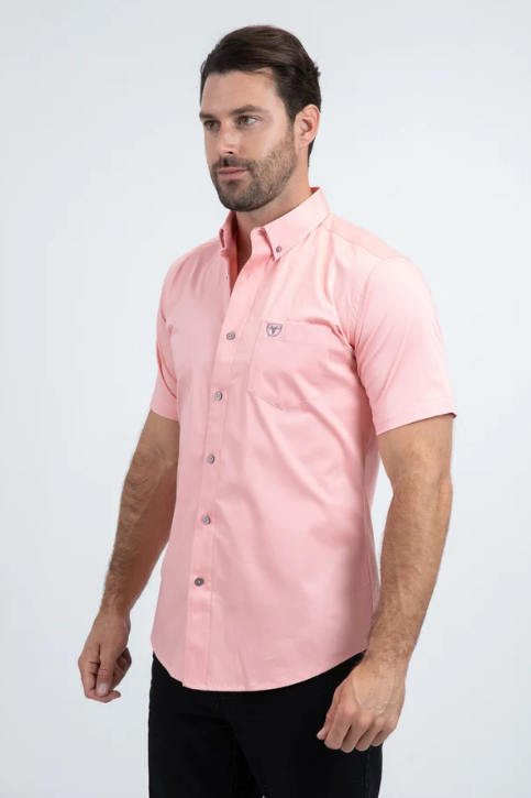 Platini Modern Fit Stretch Short Sleeve Shirt