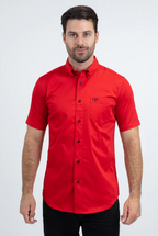 Platini Modern Fit Stretch Short Sleeve Shirt