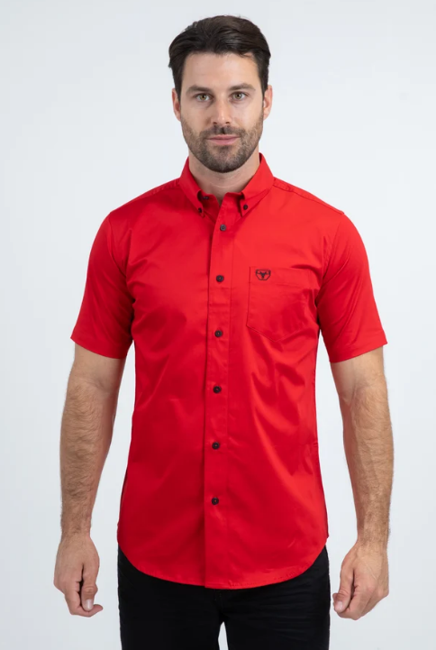 Platini Modern Fit Stretch Short Sleeve Shirt