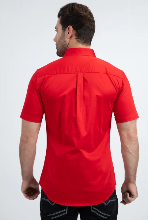 Platini Modern Fit Stretch Short Sleeve Shirt