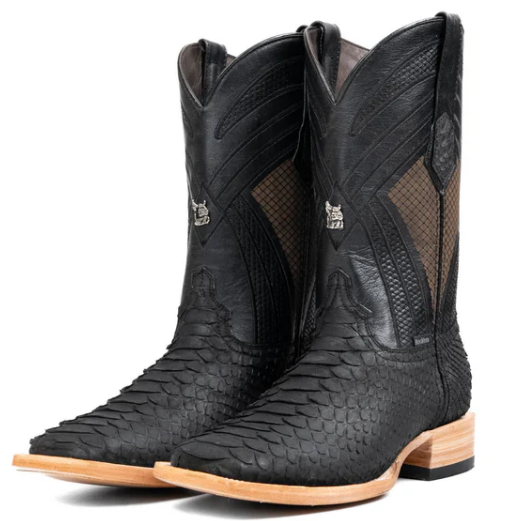 Monroe Python Exotic Square Toe Cowboy Boot Matte