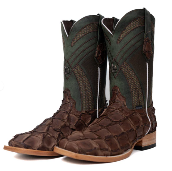 Monroe Pirarucu Exotic Square Toe Cowboy Boot