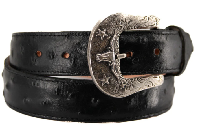 Ostrich Ranch Cowboy Belt
