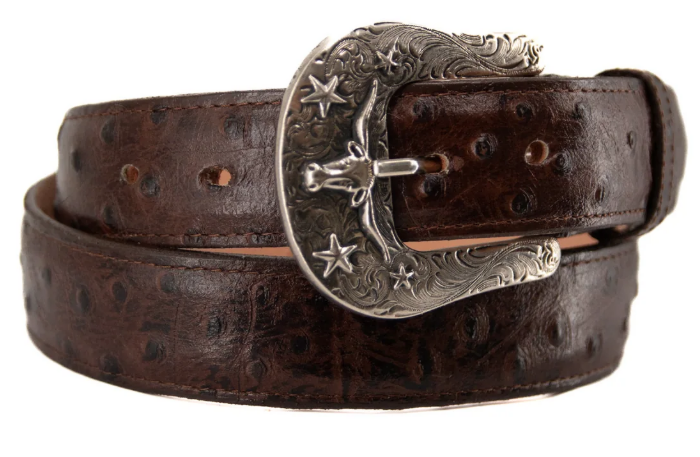 Ostrich Ranch Cowboy Belt