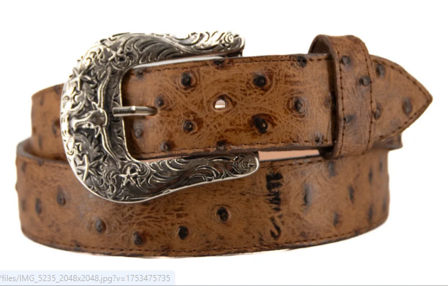 Ostrich Ranch Cowboy Belt