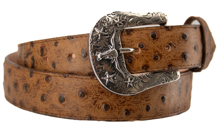 Ostrich Ranch Cowboy Belt