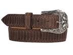 Python Cowboy Belt - Matte Nobuck Brown