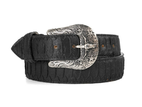 Python Longhorn X Buckle Cowboy Belt