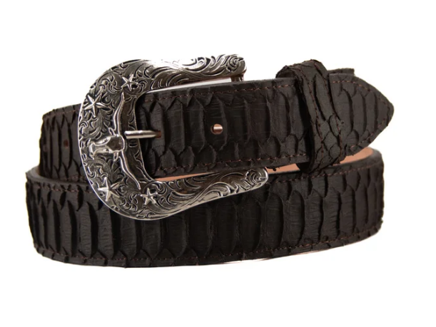 Python Longhorn X Buckle Cowboy Belt