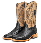 Renegate Ostrich Square Toe Cowboy Boot
