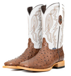 Renegate Ostrich Square Toe Cowboy Boot