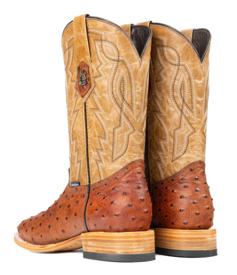 Renegate Ostrich Square Toe Cowboy Boot