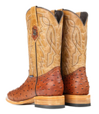 Renegate Ostrich Square Toe Cowboy Boot