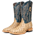 Renegate Ostrich Square Toe Cowboy Boot