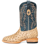 Renegate Ostrich Square Toe Cowboy Boot